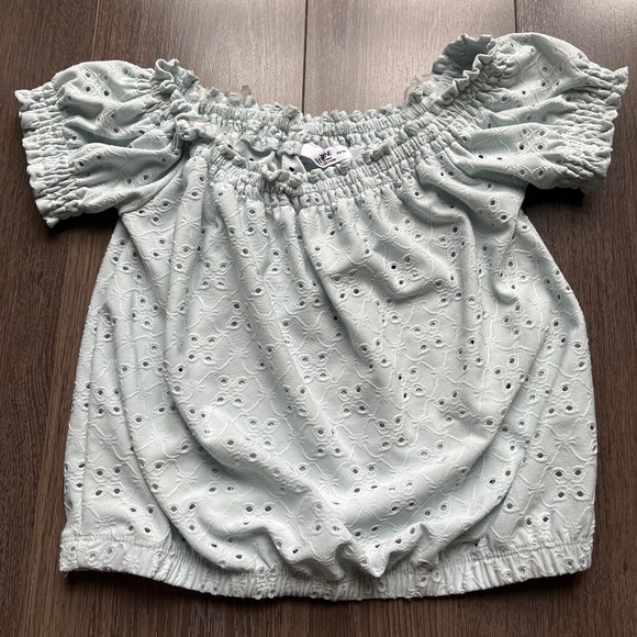 Ardene Light Blue Off the Shoulder Top - Picture 1 of 3